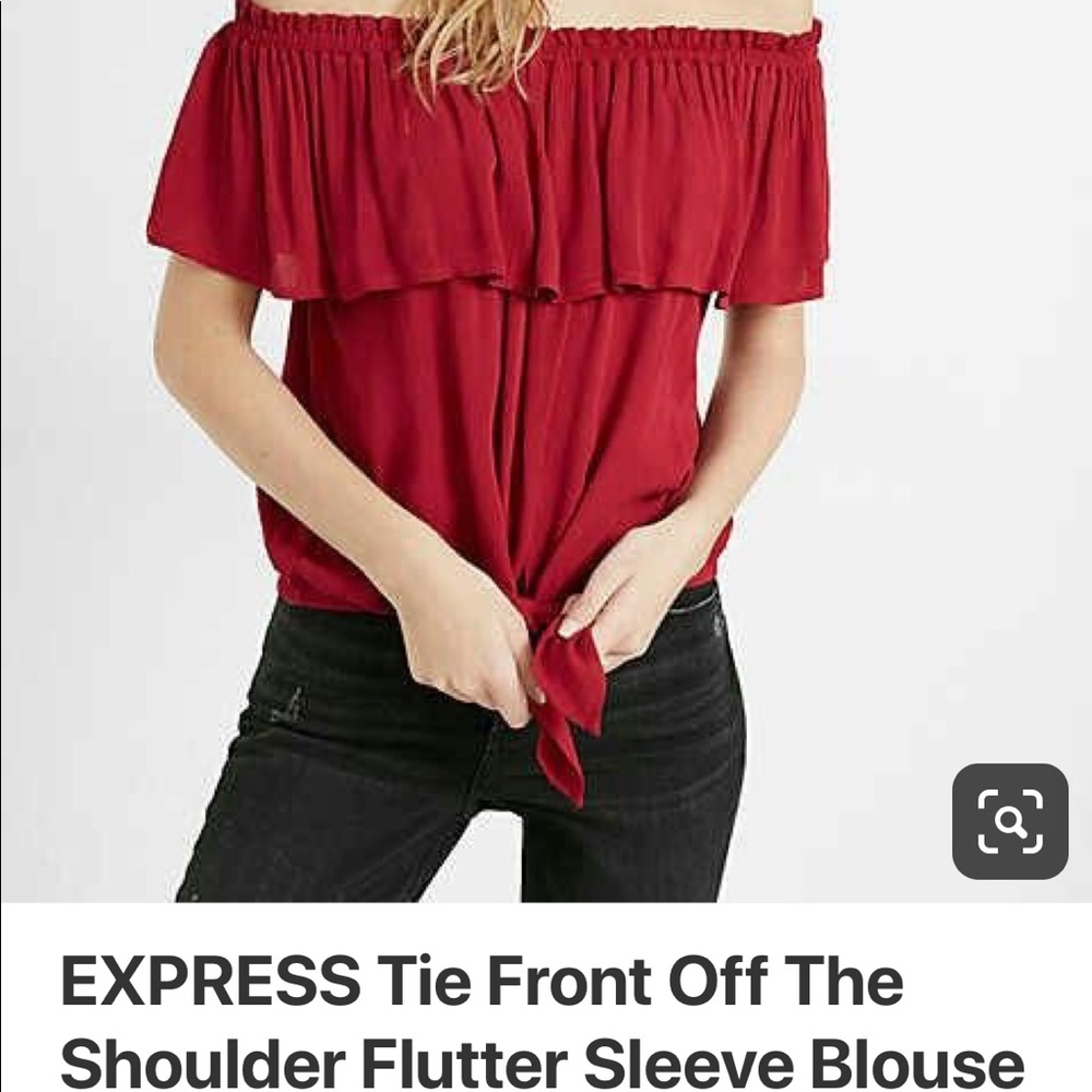 NWT Express Ruffle Off Shoulder Top - Picture 2 of 6